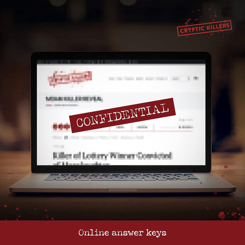 Cryptic Killers Unsolved murder mystery game - Cold Case File Investigation - Detective clues/evidence - Solve The crime - Individuals, date night...