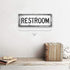 Restroom 6"x16" Metal Sign, Retro, Restroom, Rustic...