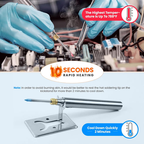Cordless Soldering Iron Kit, USB Portable Cordless Soldering Iron with Tin Wires, Soldering Iron Stand, Soldering Iron Tool Kit Suitable for Home ...