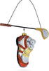 Golf Essentials Blown Glass Christmas Ornament...