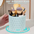 WAFJAMF Makeup Brush Holder 360 Rotating Cosmetics Holders Storage Cup for Vanity Desktop Bathroom Countertop 5 Slot Makeup Brushes Container - Cl...