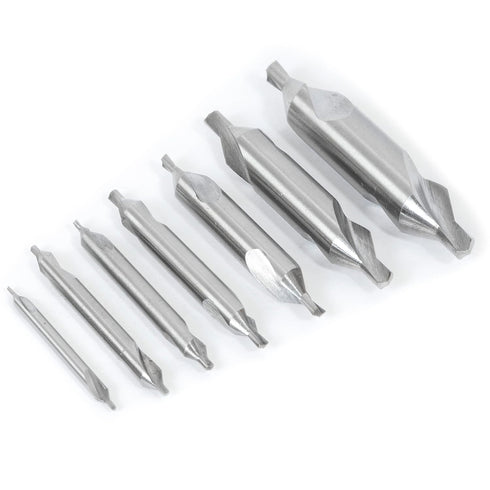 Center Drill Bits Set of 7 Pcs, M2 HSS, 60-Degree Angle Countersink Tools for Lathe Mill Metalworking`...