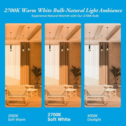 Smoke LED Globe Light Bulbs, 60 Watt Light Bulbs Soft White, 6W LED Light Bulbs, 2700k Warm White, 500 Lumen E26 Standard Base G30/G95 No Dimmable...