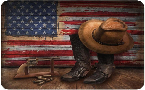 American Western Cowboy Carpet Playmat Rug 20"X32",Non-Slip Soft Living Dining Room Rug for Front Door Entrance Outside Doormat...