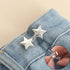 8 Pairs Cute Star Jeans Button Pins Metal No Sewing Detachable Adjustable Replacement Jean Pins Waist Body Fit Tighten Buckles for Skirt Pant Loos...