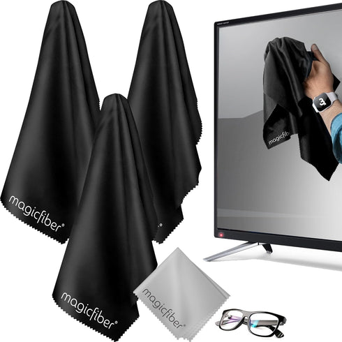 MagicFiber Extra Large Microfiber Cleaning Cloth - Premium Cloth for TV, Screens, Windows, Mirrors & More...