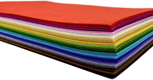 40 pcs Craft Felt Fabric Sheets 8x12 inches Assorted Color Craft Squares Nonwoven 1mm Thick...