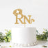 RN Cake Topper, Congrats Grad Nurse Cake Decor, 2025 Nursing School Graduation Party Decorations Supplies,Gold Glitter...