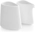 Tea Forte 2 Piece Mini Fine Porcelain White Sugar Dispenser with Spout and Creamer Pitcher Tea and Coffee Bar Accessory Serving Set for One, Dishw...
