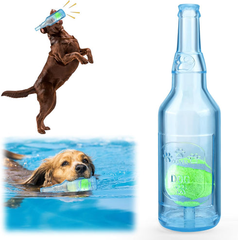 AIERSA Water Bottle Dog Toy,Squeaky Dog Toys for Aggressive Chewers,Indestructible Dog Chew Toys for Small Medium Large Dogs,Dog Toy Water Bottle ...