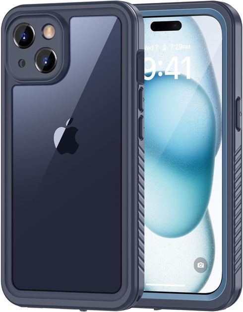 Lanhiem for iPhone 15 Case, IP68 Waterproof Dustproof Shockproof Cases with Built-in Screen Protector, 360 Full Body Protective Heavy Duty Rugged ...
