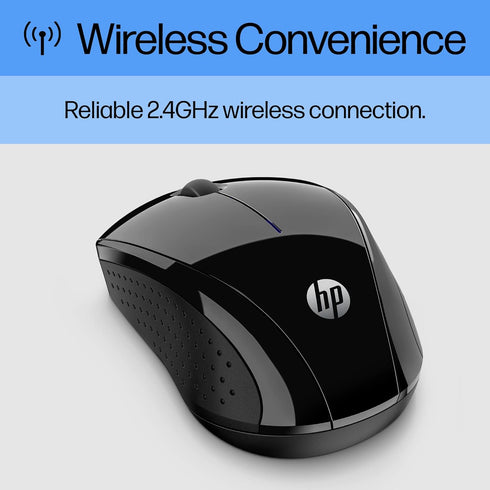 HP Wireless Mouse - Black, 15-Month Battery, 1600 DPI Sensor, Side Grips - For PC/Laptop, Mac, Chromebook...