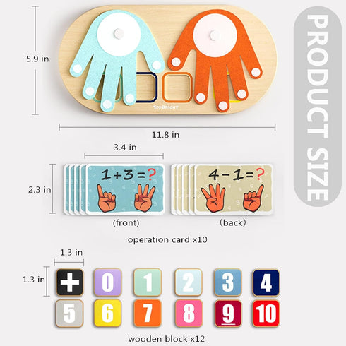 TOP BRIGHT Kids Math Manipulatives Homeschool Supplies, Learning Toys for Toddlers 2-4 Years, Math Game Number Blocks Montessori Toys for 3 4 5 Ye...