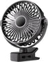 Portable Clip on Fan, Small Powerful Wind Cooling Desk Fan, 3 Speed Quiet Personal Fan with Clip, 360° Rotatable Battery Operated Rechargeable Min...