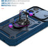 Case for iPhone 13 PRO MAX, Camera Cover Phone Case with Rotation Ring Stand for Apple iPhone 13 PRO MAX - Blue...