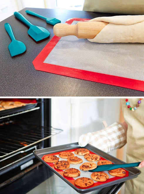 StarPack Basics Silicone Spatula (11.5"), High Heat Resistant to 480°F, Hygienic One Piece Design, Non Stick Rubber Cooking Utensil (Teal Blue)...