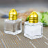 Set of 5 Mini Salt and Pepper Shakers Mini Spice Shaker Small Salt and Pepper Shakers 0.5 oz Glass Cube with Funnel for Wedding, Party, Restaurant...