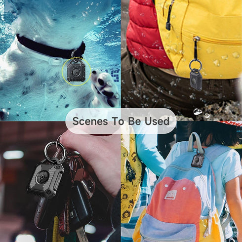 Waterproof Holder Case for Airtag 4 Pack Screw Full cover Shockproof Compatible with Apple Air tag tracker key ring protective for Luggage, Backpa...