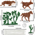 BMC CTS Rustic Western Ranch - 15pc Plastic Figure Playset Diorama Accessories...