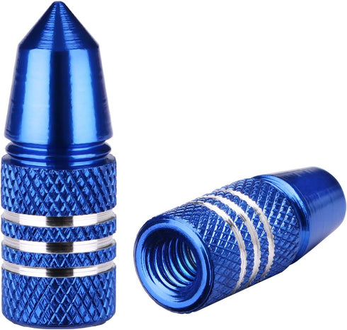 Blue Bike Valve Cap Presta Valve Caps Aluminum Anodized Valve Stem Covers Bike Air Valve Caps Fit Presta/French Valves on MTB Mountain/Road Bike R...