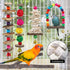 Bird Perch Bird Toys Parakeet Toys,6 Pack Bird Cage Accessories Wooden Chew Toys Perch Stand for Parrot Conure Cockatiel Lovebird Parrotlet Budgie...