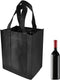 6 Bottle Wine Carrier Tote, Non-Woven Wine Bags Reusable Wine Travel Bag Portable Carrier Wine Bottle Holder Bag Wine Gift Bag with Carry Handle f...
