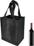 6 Bottle Wine Carrier Tote, Non-Woven Wine Bags Reusable Wine Travel Bag Portable Carrier Wine Bottle Holder Bag Wine Gift Bag with Carry Handle f...