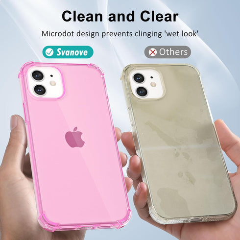for iPhone 12 Pro Max Case Clear, Transparent Jelly Protective Silicone Phone Case with Design for Women Girly Cute Simple, Thin Slim Fit Soft Fle...
