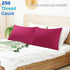 uxcell Pillowcases Weave from 100% Egyptian Cotton, Breathable Soft Pillow Cases with Zipper Closure, 2 Pcs Fuchsia Pillow Covers King Size - 20"x...
