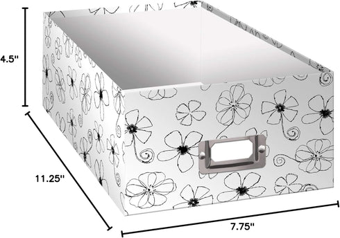 Pioneer Photo Albums B-1BW Inked Storage Box, Floral Design...