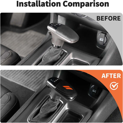 Voodonala for Challenger Gear Shift Shifter Knobs Cover Trim for 2015-2024+ Dodge Challenger Charger 2018-2024+ Durango Interior Accessories Orang...