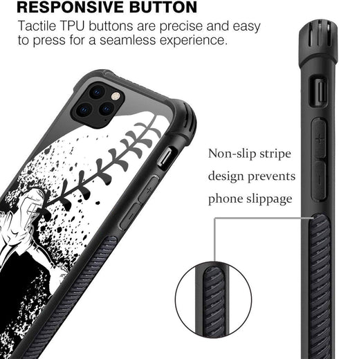 CARLOCA Compatible with iPhone 12 Mini Case,iPhone 12 Mini Cases for Boys,Baseball Catcher at Home Pattern Design Shockproof Anti-Scratch Case for...