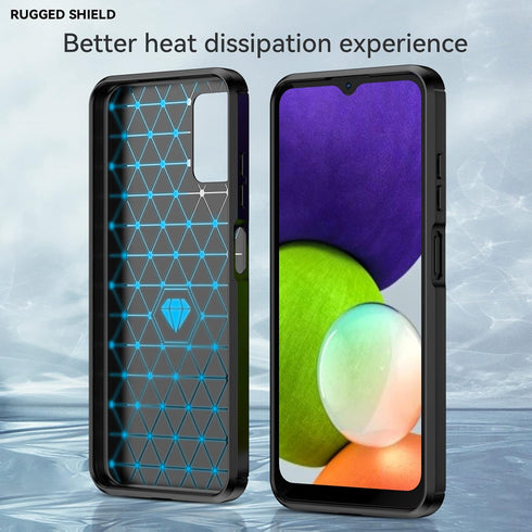 for Samsung A03S case, Galaxy A03S case with HD Screen Protector, Fashion Shock-Absorption Flexible TPU Bumper Soft Rubber Protective Case Cove fo...