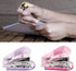 Hand Stapler, 2-Piece Mini Stapler with Pin Puller for Binding Documents (Purple Pink)...
