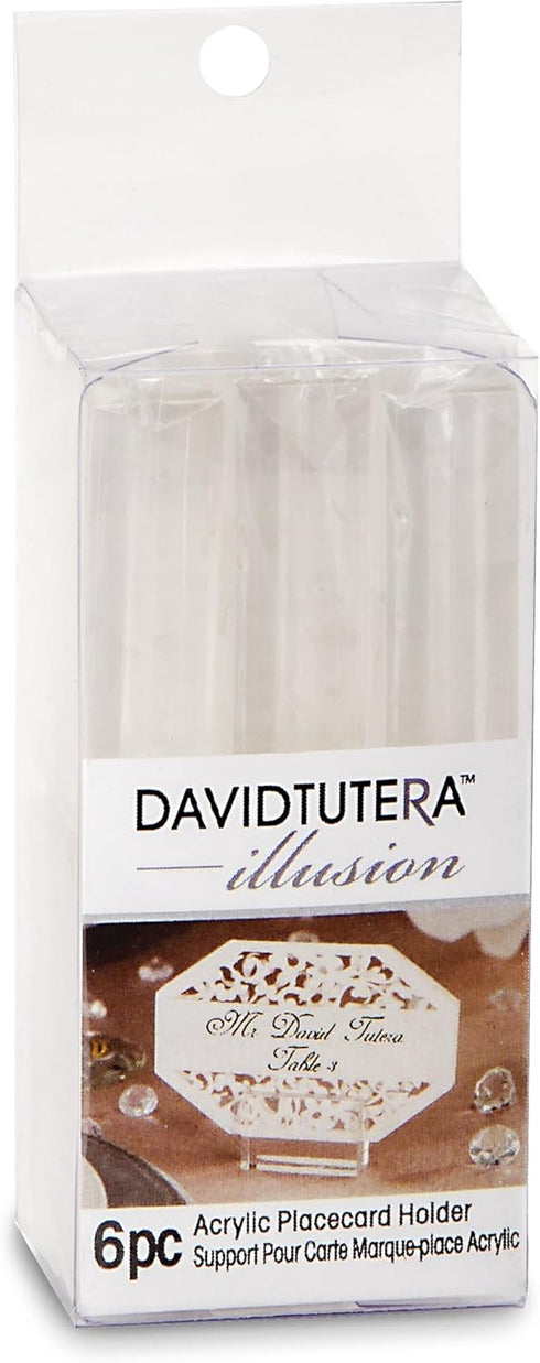 Darice, David Tutera Illusion, 6 Piece, Acrylic Base Card Holders, Clear, 6 Count...