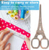 Retro Style Red Copper Embroidery Scissors - Stainless Steel Fabric Cutting Tool for Sewing, Crafts - Cute, Tiny, All-Purpose Scissors for Kitchen...