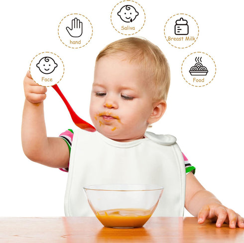 10Pcs Sublimation Baby Bibs White Cotton Waterproof Infant Bib Blank DIY Creative Food Bib Adjustable Hook Loop Closure Newborn Babies Bib Keepsak...