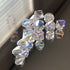Dowarm 1000PCS Bicone Crystal Beads 4mm, Bulk Small Faceted Bicone Glass Beads for Jewelry Craft Making, DIY Bracelet, Necklace, Dolls (Crystal AB...