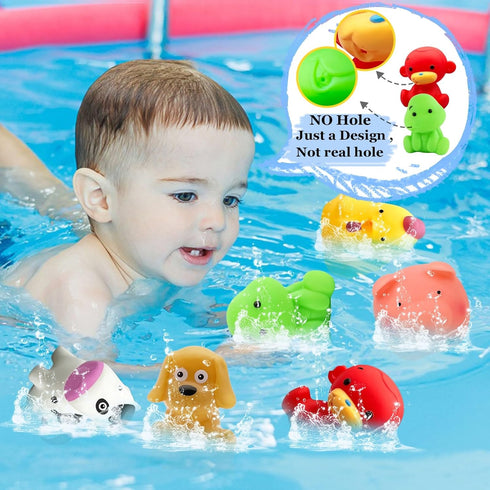 Bath Toys for Kids 1-3 2-4 - No Hole Infant Baby Bath Toys for 6-12-18-24 Months Bathtub Tub Water Pool Shower Toys for 1 2 3 4 Year Old Boys Chil...