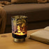 Eywamage Small Battery Operated Table Lamp, Forest Deer Mood Light with Remote, Cordless Glass Lamp for Bedroom Living Room Kitchen Entryway...
