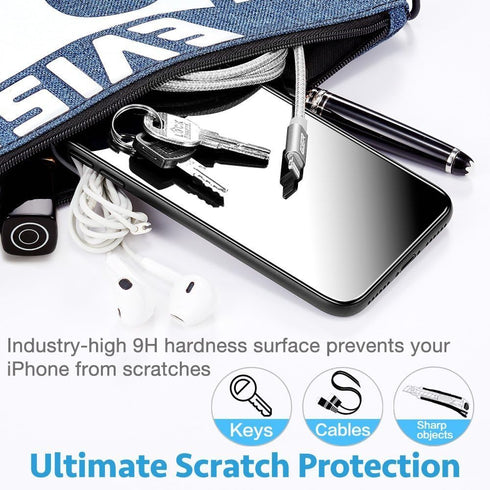 IFLASH iPhone XR, iPhone 11 Glass Screen Protector, Crystal Clear Tempered Glass Screen Protector for Apple iPhone 11 / XR 6.1 2018 2019 - Case Fr...