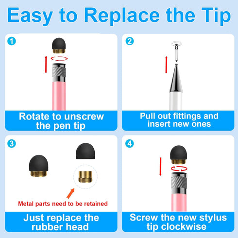 Bopomofo Stylus (5 Pcs),2-in-1 Stylus Pen for Touchscreen, High Precision and Sensitivity, Suitable for iPhone/ipad/Android Tablets, Compatible wi...