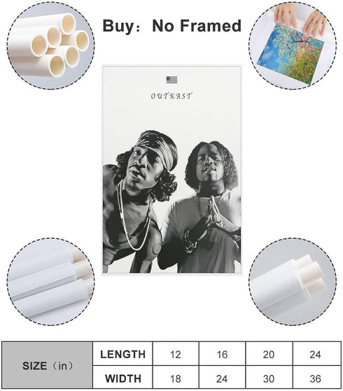 Outkast 1 Canvas Poster Bedroom Decoration Landscape Office Valentine's Birthday Gift Unframe-style12x18inch(30x45cm)...
