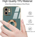 for iPhone 11 Phone Case with 360° Rotatable Finger Ring Holder Kickstand Magnetic Shiny Gold Plated Edge for Women Men Shockproof Soft TPU Protec...