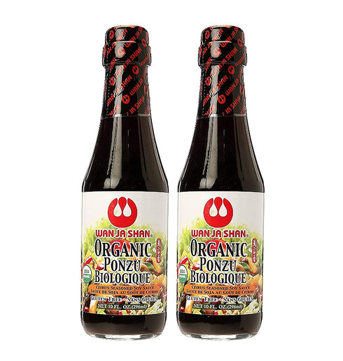 Wan Ja Shan Gluten Free Oragnic Ponzu, Citrus Seasoned Soy Sauce & Dressing 10 oz (Pack of 2). USDA Certified Organic- Gluten FREE- MADE IN USA....