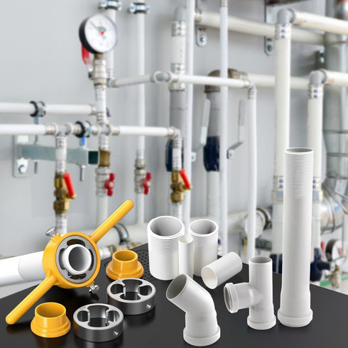 Tap and Die Set, Hosrnovo 6 PCS PVC Pipe Threader Plumbing Tool Kit with 3 Dies 1/2”, 3/4" and 1” for Home...