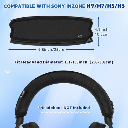Headphone Headband Cover, INZONE H9 Headphone Band Cushion Compatible with Sony INZONE H3/ H5/ H7/ H9 Headphones, Thicker Sports Fabric Replacemen...