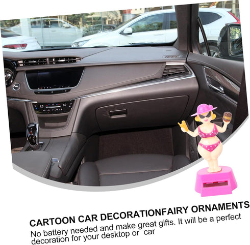 2pcs Girl Toys Bird Wall Decor Hawaiian Decorations Solar Dashboard Toys Car Dashboard Decoration Dancing Toy Solar Hula Girl Dashboard Bikini Pan...