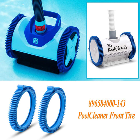 896584000-143 Blue Front Tire Kit with Super Hump Replacement for Haywood Poolvergnuegen Select Pool Cleaners and Perfectly Compatible with Haywar...