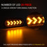 TMH (Pack of 2 6 Inch ARROW 25 LED Surface Mount Oval Clear Lens Amber Light Turn Signal Side Marker Tail LED Indicator Assembly Light for Truck T...